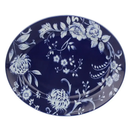 EVIA BLUE Półmisek owalny 36,5x26 cm Porcelana Bogucice