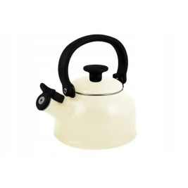 Czajnik emaliowany 1,6L | Forchetto "Retro Cremoso" Kremowy