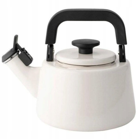 Czajnik emaliowany 2,1L | Forchetto "Moderno Cremoso" Kremowy