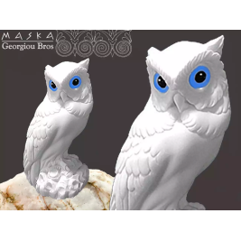 Sowa - symbol Ateny -alabaster grecki 15 cm