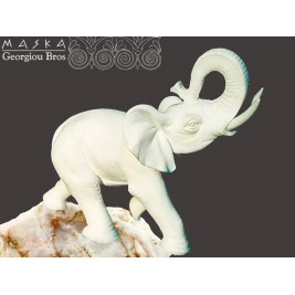 Słoń Dominik -alabaster grecki 12 cm