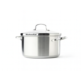 Stalowy garnek 24cm/5,7l z pokrywką | KitchenAid Proline