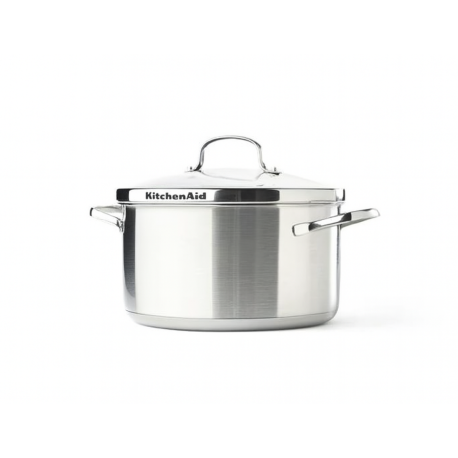 Stalowy garnek 24cm/5,7l z pokrywką | KitchenAid Proline