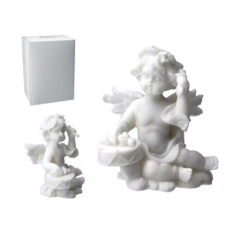 Aniołek grający na tamburynie -alabaster grecki 9 cm