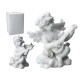 Aniołek grający na gitarze - alabaster grecki 9 cm