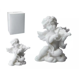Aniołek grający na skrzypcach - alabaster grecki 9 cm