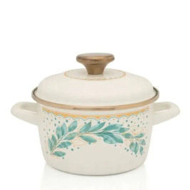 Garnek emaliowany z pokrywką 16cm/1,9L | Metalac "Green Line"