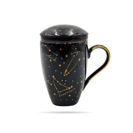 Kubek z zaparzaczem 300ml | Bogucice "Zodiak Black"