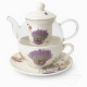 Zestaw Tea for One z podstawką | Lawenda