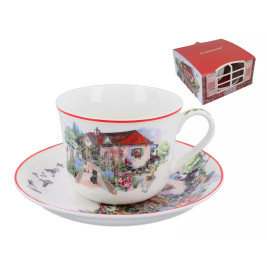 Filiżanka ze spodkiem | Carmani "Czerwony dworek"