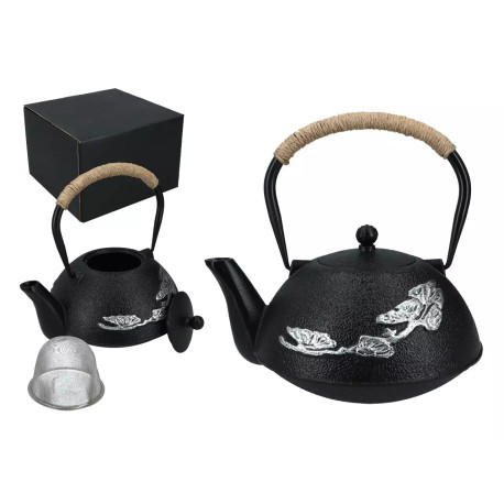 Czajniczek żeliwny z emaliowanym wkładem