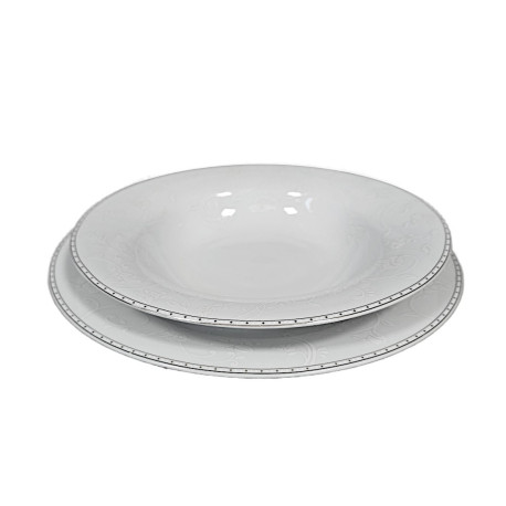 Komplet talerzy dla 6 osób/18 el. | Bogucice "Julia Platin Plus"