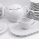 Serwis obiadowy dla 6 osób/24 elementy | WAZA-98 Biała Koronka