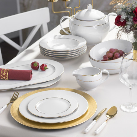 Serwis obiadowy dla 6 osób/24 elementy | WAZA Złoty Pasek