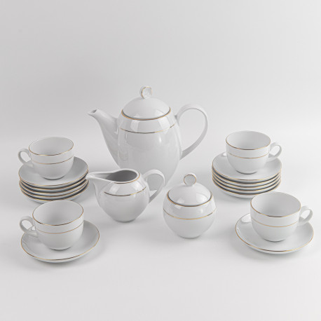 Serwis kawowy dla 12 osób/15 elementów | WAZA Złoty Pasek