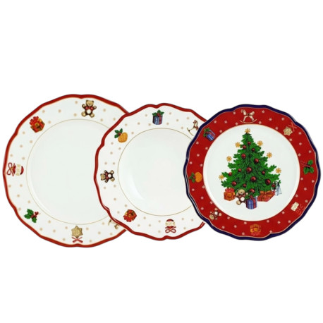 Zestaw 3 sztuk talerzy | Bogucice "Cicha Noc"