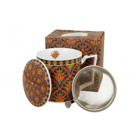 Kubek porcelanowy z zaparzaczem 400 ml | DUO „Festum”