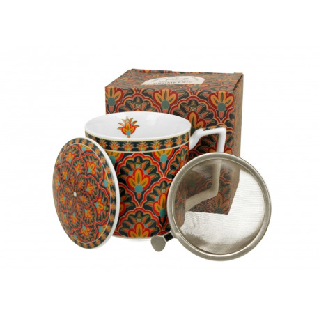 Kubek porcelanowy z zaparzaczem 400 ml | DUO „Festum”