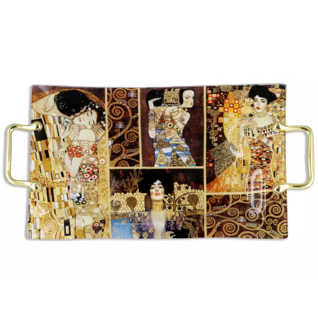 Taca dekoracyjna - G. Klimt, kolaż (CARMANI)