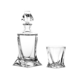 Komplet do whisky Karafka + 6 szklanek | Bohemia "Quadro"
