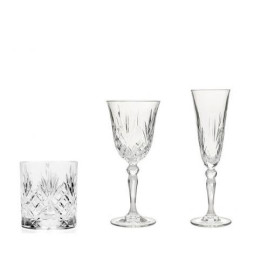 Zestaw 18 elementów kieliszków i szklanek | MELODIA RCR