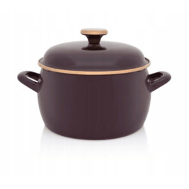 Garnek emaliowany z pokrywką 20cm/4,2L | Metalac "Bordeaux princ"