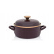 Garnek emaliowany niski z pokrywką 24cm/5L | Metalac "Bordeaux princ"