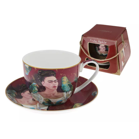 Filiżanka śniadaniowa 410ml - F. Kahlo, autoportret (CARMANI)