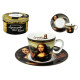 Filiżanka espresso 100ml - L. da Vinci, Mona Lisa (CARMANI)