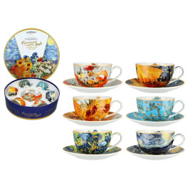 Komplet 6 filiżanek 230ml w okrągłym pudełku - V. van Gogh (CARMANI)