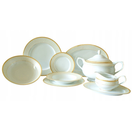 Serwis obiadowy dla 12 osób Agawa gold