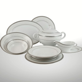Serwis obiadowy dla 12 osób Geos platin