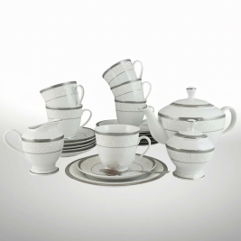 Serwis do herbaty dla 12 osób Geos platin