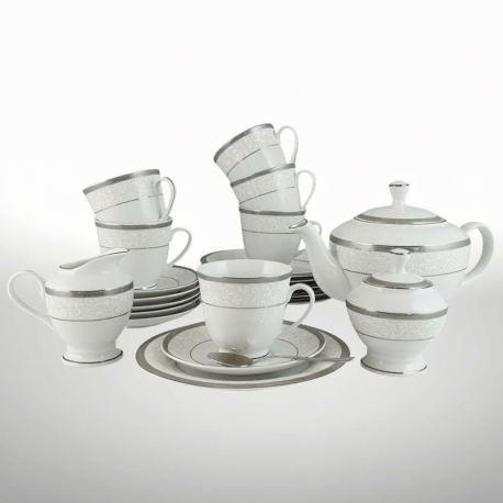 Serwis do herbaty dla 12 osób Geos platin