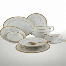 Serwis obiadowy dla 12 osób Geos gold