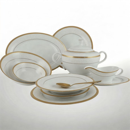 Serwis obiadowy dla 12 osób/43 elementy | Bogucice "Geos gold"