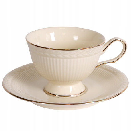 Zestaw 2 filiżanek 220ml ze spodkami | Veroni Hillary