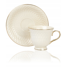 Zestaw 6 filiżanek 220ml ze spodkami | Veroni Amy