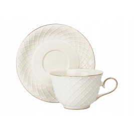 Zestaw 2 filiżanek 280ml ze spodkami | Veroni Amber