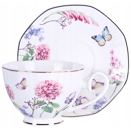 Zestaw 2 filiżanek 260ml ze spodkami | Veroni Maily