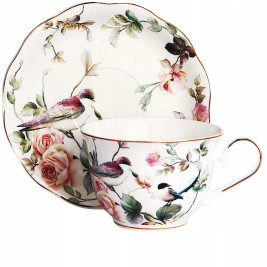 Zestaw 2 filiżanek 260ml ze spodkami | Veroni Canaria