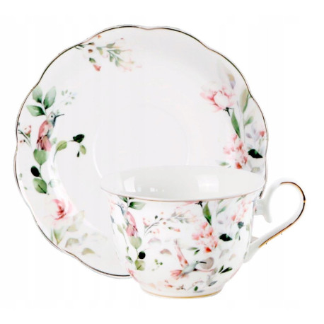 Komplet 2 filiżanek 220ml ze spodkami - VERONI Carlos