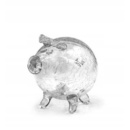 Skarbonka świnka szklana przezroczysta krakla XXL