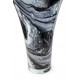 Wazon szklany 28 cm czarno-biały marmurkowy dekoracyjny artystyczny