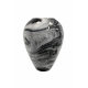 Wazon szklany Krosno 33 cm czarno-biały dekoracyjny artystyczny
