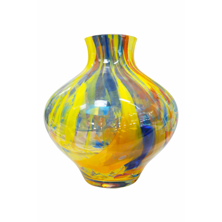 Wazon szklany Krosno 25 cm kolorowy dekoracyjny artystyczny