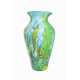 Wazon szklany Krosno 27 cm zielono-niebieski dekoracyjny artystyczny