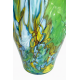 Wazon szklany Krosno 27 cm zielono-niebieski dekoracyjny artystyczny