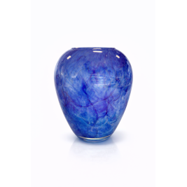 Wazon szklany Krosno 22 cm niebieski dekoracyjny artystycznyWazon szklany Krosno 22 cm niebieski dekoracyjny artystyczny