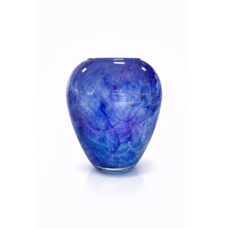 Wazon szklany Krosno 22 cm niebieski dekoracyjny artystycznyWazon szklany Krosno 22 cm niebieski dekoracyjny artystyczny